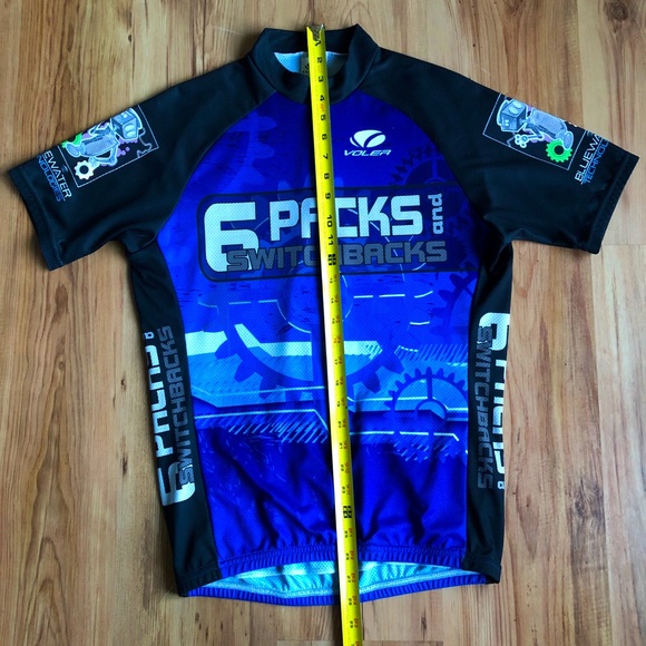 VOLER Cycling Jersey Bike Shirt 3/4 Zip Pockets Small Blue Men’s UNISEX - Picture 7 of 14
